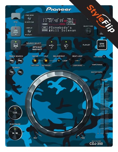 Pioneer cdj 350 skin blu - pioneer,