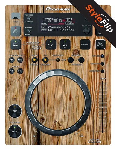 Pioneer cdj 350 skin legno - cdj-350,